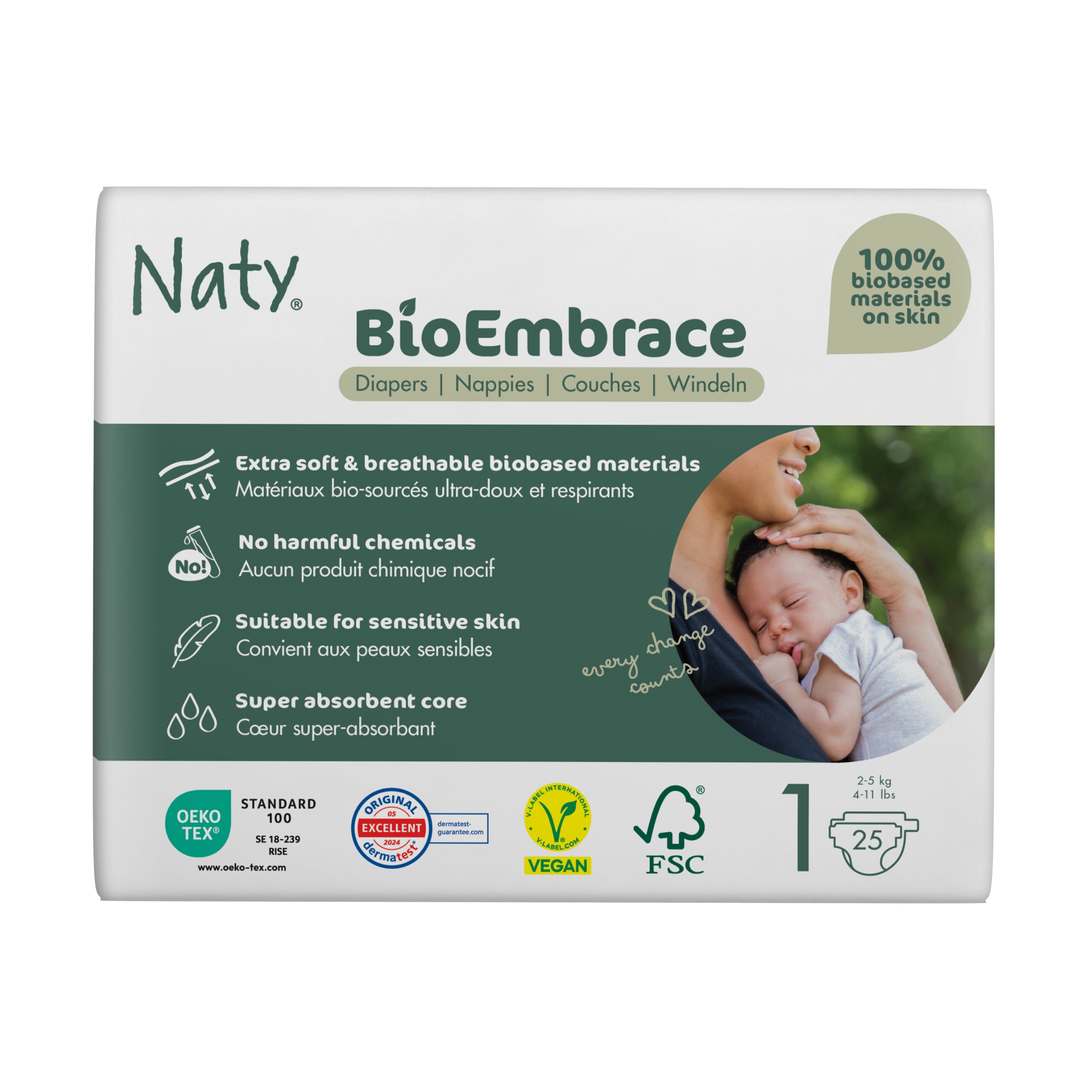 BioEmbrace Pelene veličina 1 (2-5kg)